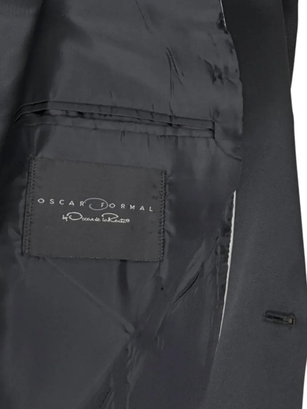 OSCAR DE LA RENTA Formal Blazer Tuxedo Jacket Luxury Black Sport Coat Mens 40R